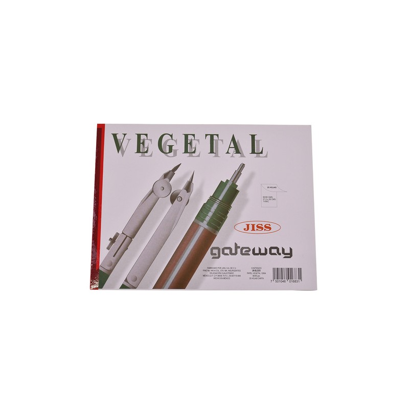 BLOCK ALBANENE VEGETAL TAMAÑO CARTA C/25H