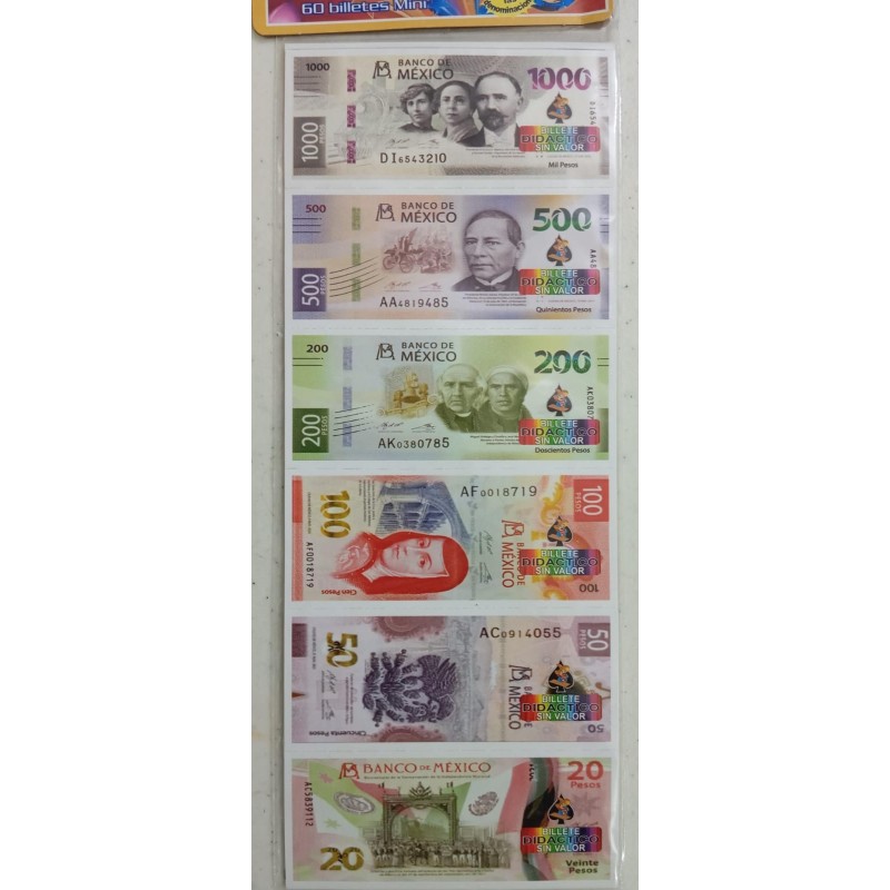 BILLETES DIDÁCTICOS MINI