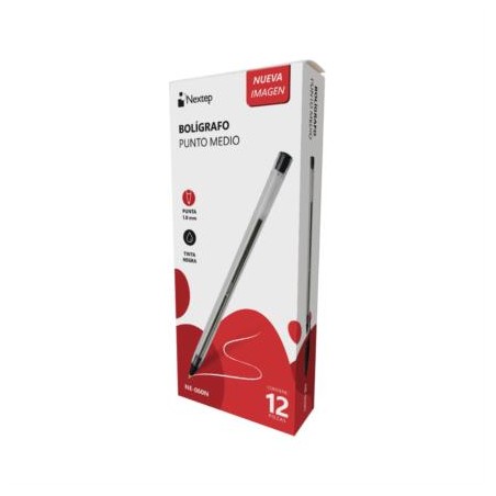 CAJA C/12 PLUMAS NEXTEP PUNTO MEDIO 1MM