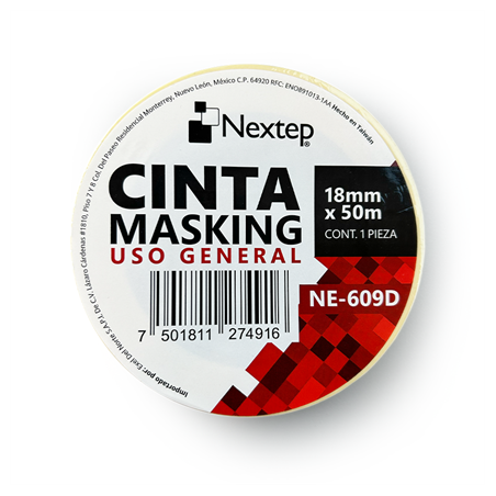 CINTA MASKING TAPE 18MMX50M NEXTEP