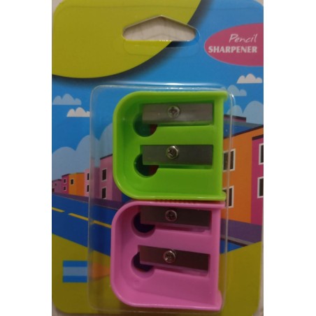 SACAPUNTAS DOBLE ORIFICIO BLISTER C/2