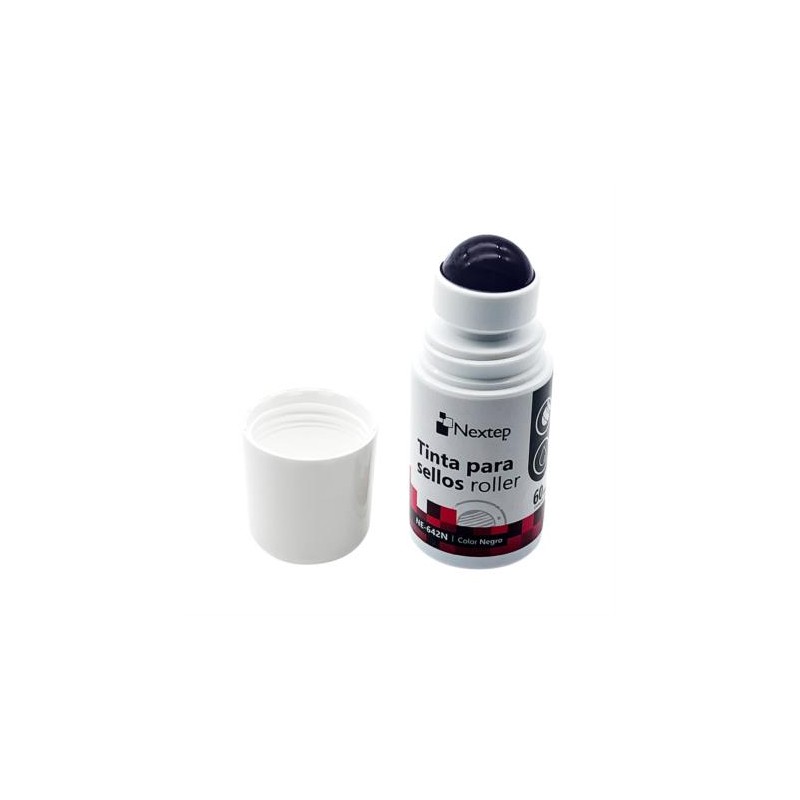 TINTA PARA SELLOS NEXTEP ROLLER NEGRO 60ML