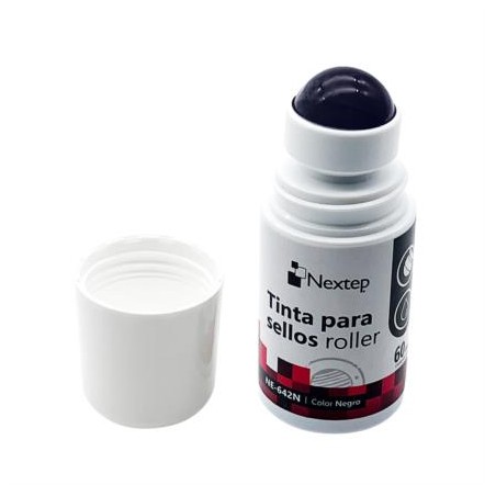 TINTA PARA SELLOS NEXTEP ROLLER NEGRO 60ML