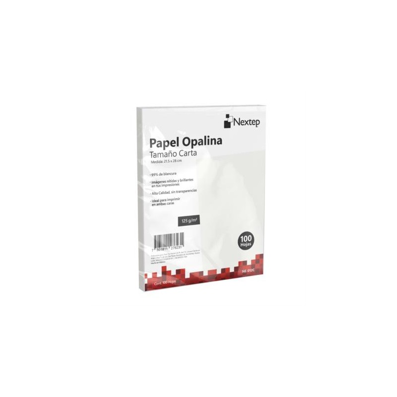 PAPEL OPALINA BLANCA 125GRS C/100
