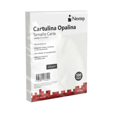PAPEL OPALINA BLANCA 225GRS C/100
